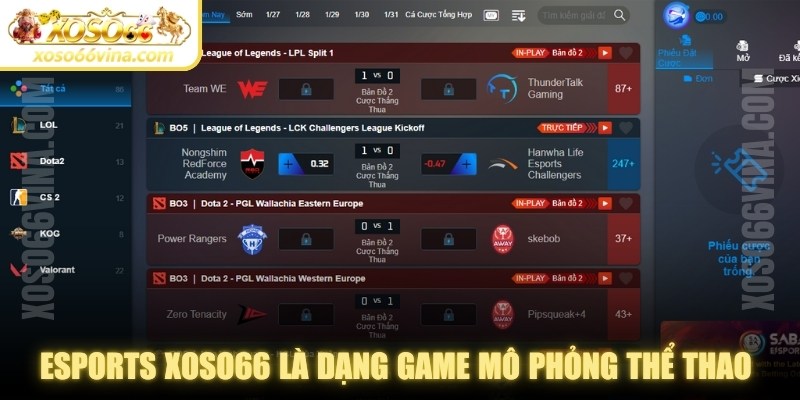 Esports XOSO66 VINA 2026 | Thể thao điện tử đa dạng