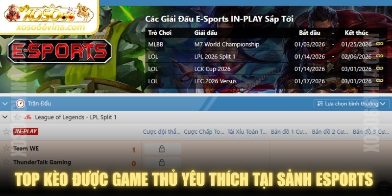 Esports XOSO66 VINA 2026 | Thể thao điện tử đa dạng