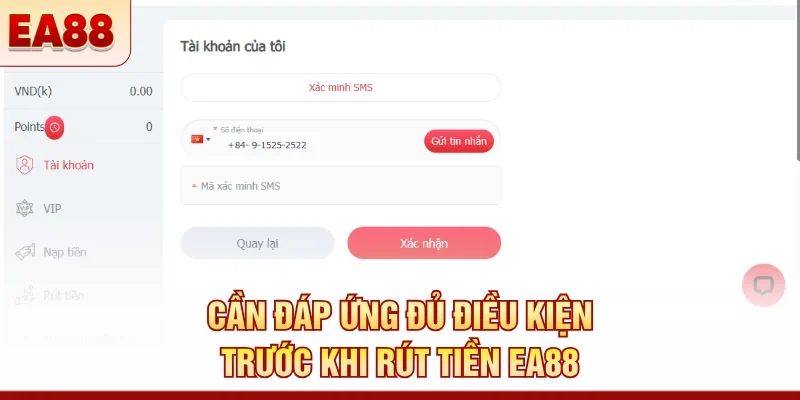 Rút tiền EA88 an toàn, nhanh chóng qua ngân hàng, ví mã hóa